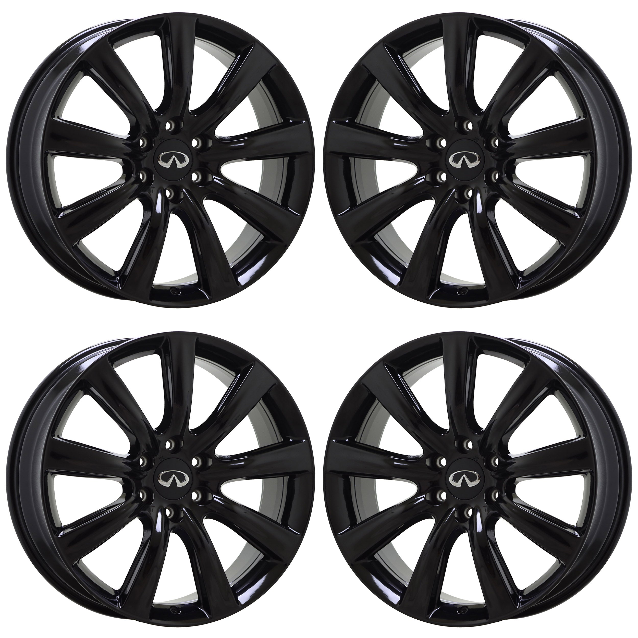 22" Infiniti QX56 QX80 Gloss Black wheels rims Factory OEM set 73729